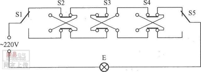 雙控開(kāi)關(guān)接線(xiàn)圖三