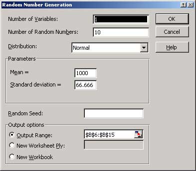 圖5. 生成隨機(jī)數(shù)的對話框