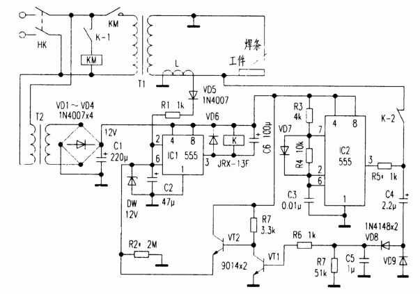 交流電焊機(jī)空載節(jié)電電路