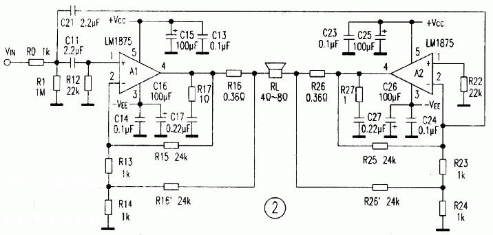 LM1875應(yīng)用實(shí)驗(yàn)和電流反饋BTL電路設(shè)計(jì)