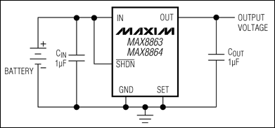 MAX8863R, MAX8863S, MAX8863T, MAX8864R, MAX8864S, MAX8864T: Typical Operating Circuit MAX8863R, MAX8863S, MAX8863T, MAX8864R, MAX8864S, MAX8864T: Typical Operating Circuit