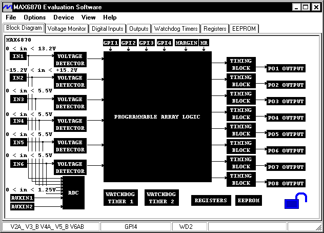 圖2. 點(diǎn)擊對應(yīng)的方框或標(biāo)簽，可以進(jìn)行門限電壓、延遲、輸出結(jié)構(gòu)和邏輯的設(shè)置。