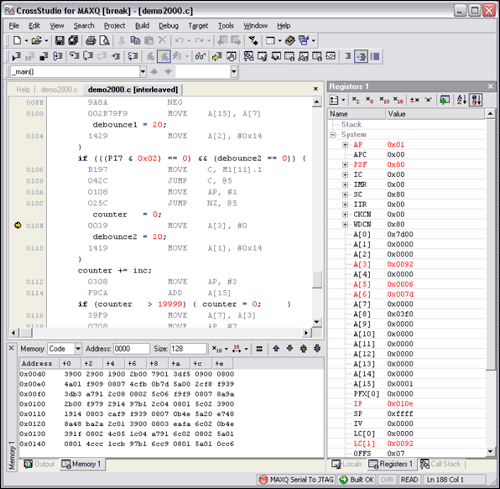 圖8. 在交互模式下進行調試