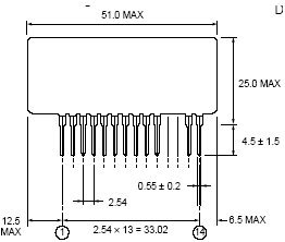 M57962AL芯片的外觀(guān)尺寸圖