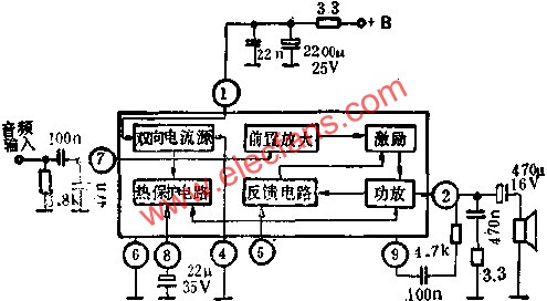 D2611內(nèi)部方框圖和外圍電路圖  www.makelele.cn