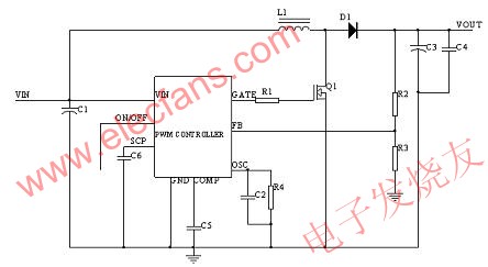 Boost PWM Controller + MOSFET 車載適配器 www.makelele.cn