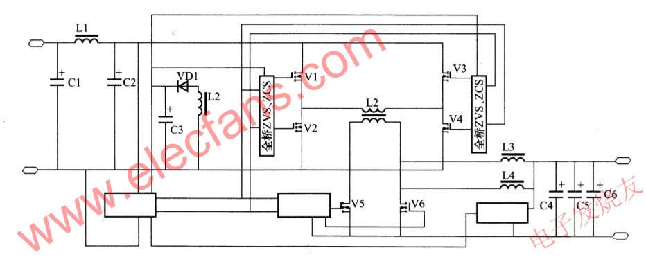 ZVS、ZCS 同步整流控制電路的原理圖 www.makelele.cn