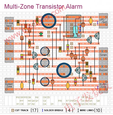 Stripboard 布局 www.makelele.cn