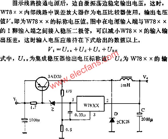 開關(guān)式穩(wěn)壓電路應(yīng)用線路圖 www.makelele.cn