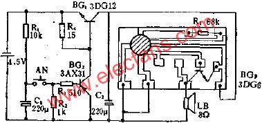 CW9300在定時(shí)門鈴電路中的應(yīng)用電路圖  www.makelele.cn