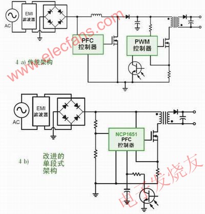 需要PFC的LED驅動應用中不同架構對比 www.makelele.cn