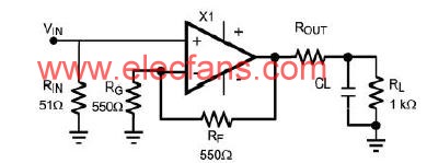 利用串聯(lián)輸出電阻隔離容性負載電路