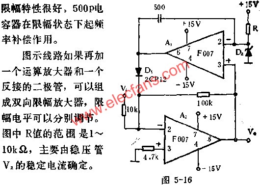 精密限幅放大器電路圖  www.makelele.cn