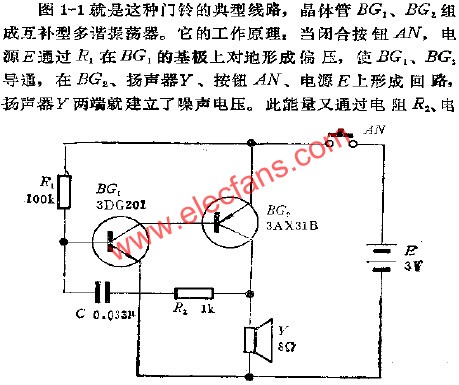 單音門(mén)鈴線路  www.makelele.cn