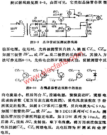 晶體管耐壓測(cè)試器電路  www.makelele.cn
