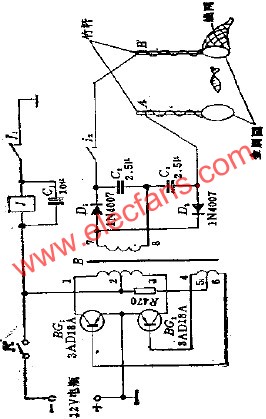 電子打魚器電路  www.makelele.cn