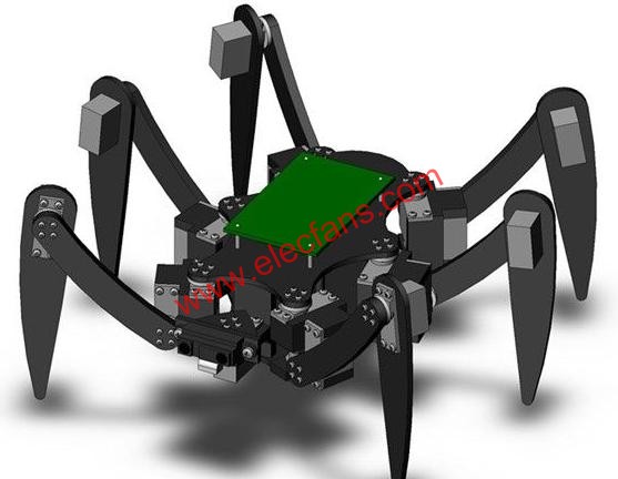 DIY的六足機器昆蟲   www.makelele.cn