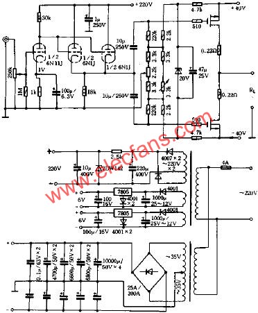 簡(jiǎn)潔的膽石混合功放的制作  www.makelele.cn