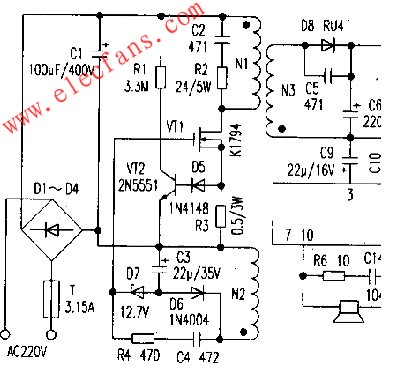 亞超聲波接收放大電路 www.makelele.cn