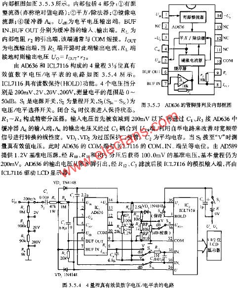 4量程真有效數(shù)字電壓/電平表的電路  www.makelele.cn