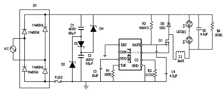 PT4207的典型應(yīng)用線(xiàn)路圖