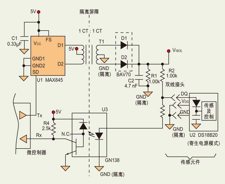 電路中僅用了一個(gè)隔離變壓器驅(qū)動(dòng)器