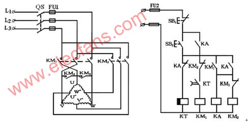 自動控制的雙速電動機控制線路 http://www.makelele.cn