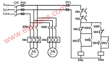 兩臺電動機的順序控制線路 http://www.makelele.cn