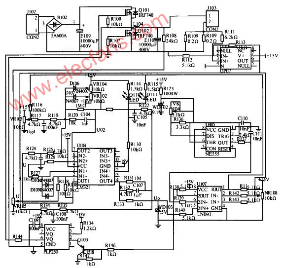 雙閉環(huán)控制的充電器電路原理圖 文章來源:http:www.makelele.cn