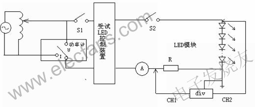 LED啟動(dòng)和連接過程的試驗(yàn)電路 www.makelele.cn
