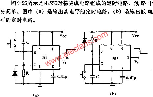 時基集成電路組成定時電路圖 www.makelele.cn