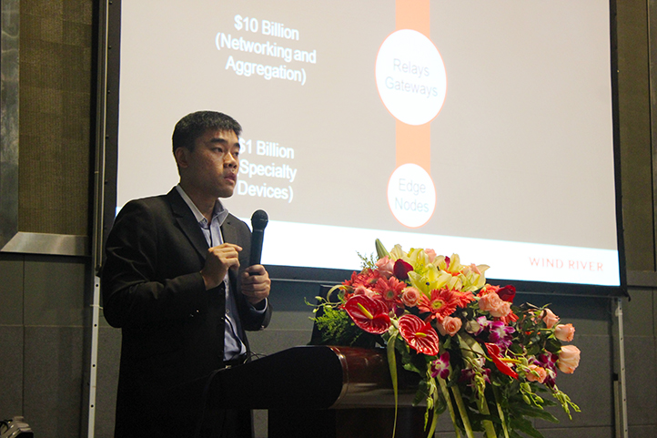 風(fēng)河蘇建豪經(jīng)理在物聯(lián)網(wǎng)論壇上演講。