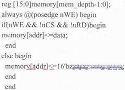用Verilog硬件語言描述SRAM時序
