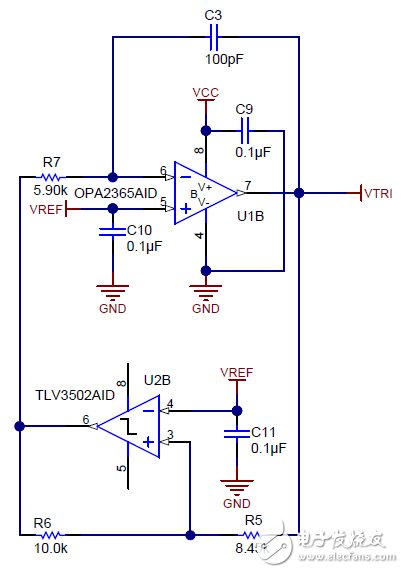 模擬PWM發(fā)生器設(shè)計(jì)電路圖:5V 500kHz PWM輸出