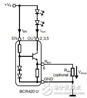 基于BCR420U的線性恒流LED驅(qū)動(dòng)電路