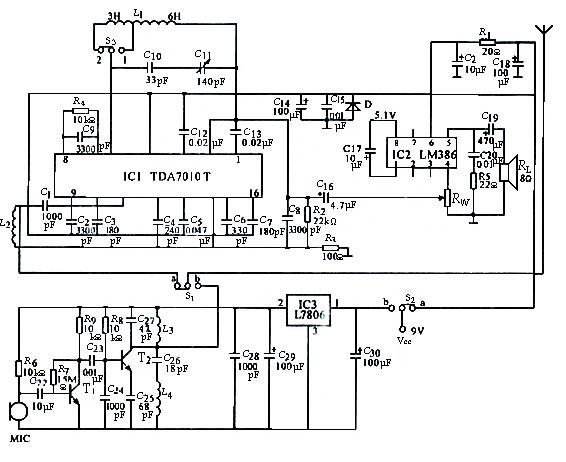 lm386音頻放大電路圖大全（OCL功放/TDA7010T/集成功率放大器電路詳解）