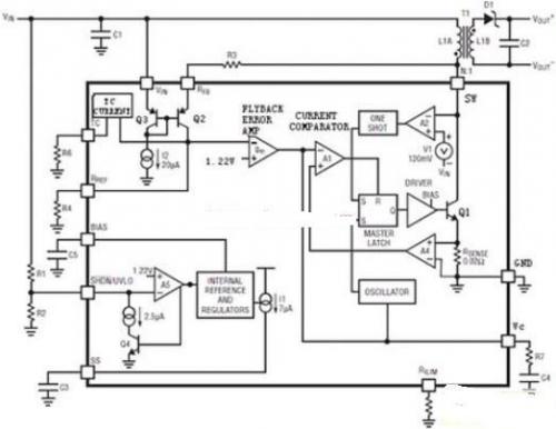 LT3573內(nèi)部拓?fù)浣Y(jié)構(gòu)框圖