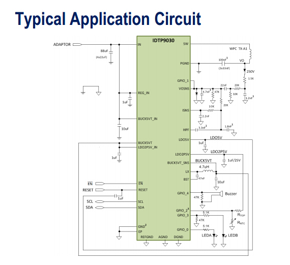 P9030 無線充電發(fā)射器