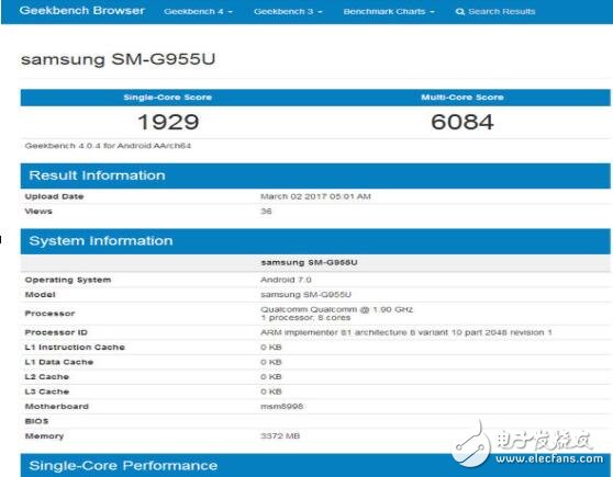 三星S8 Plus跑分曝光：秒殺一加3，性能強悍