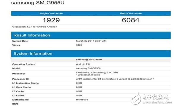 來自三星S8露面的第一個(gè)真實(shí)消息：處理器CPU跑分追平華為Mate9