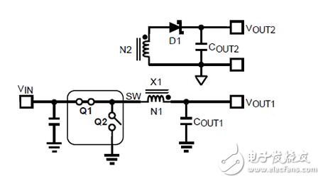 采用降壓變換器拓?fù)洚a(chǎn)生隔離輸出