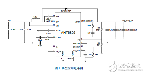 ANT6802輸出可調(diào)，最大18V*4A同步升壓IC