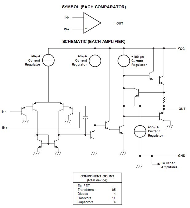 LM124-SP四路運(yùn)算放大器內(nèi)部方框圖
