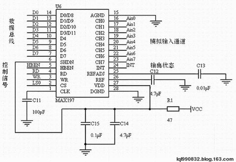 MAX197的硬件電路設(shè)計(jì)