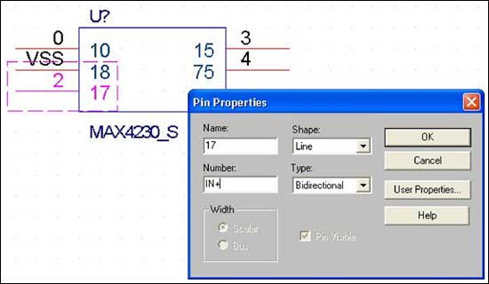 編輯模型的引腳編號(hào)