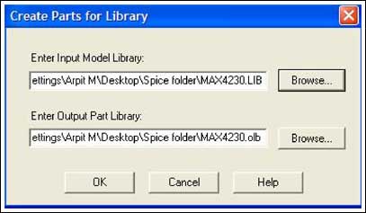 從Create Parts窗口開始建立Spice模型符號