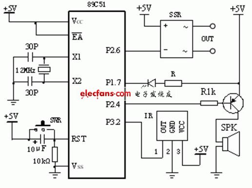 簡(jiǎn)易紅外線遙控開關(guān)電路圖