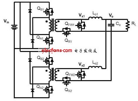 雙相交錯式雙開關正向轉(zhuǎn)換器