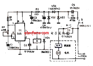 電風扇加裝陣風控制器電路