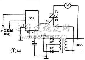 555組成的自動(dòng)水位控制電路